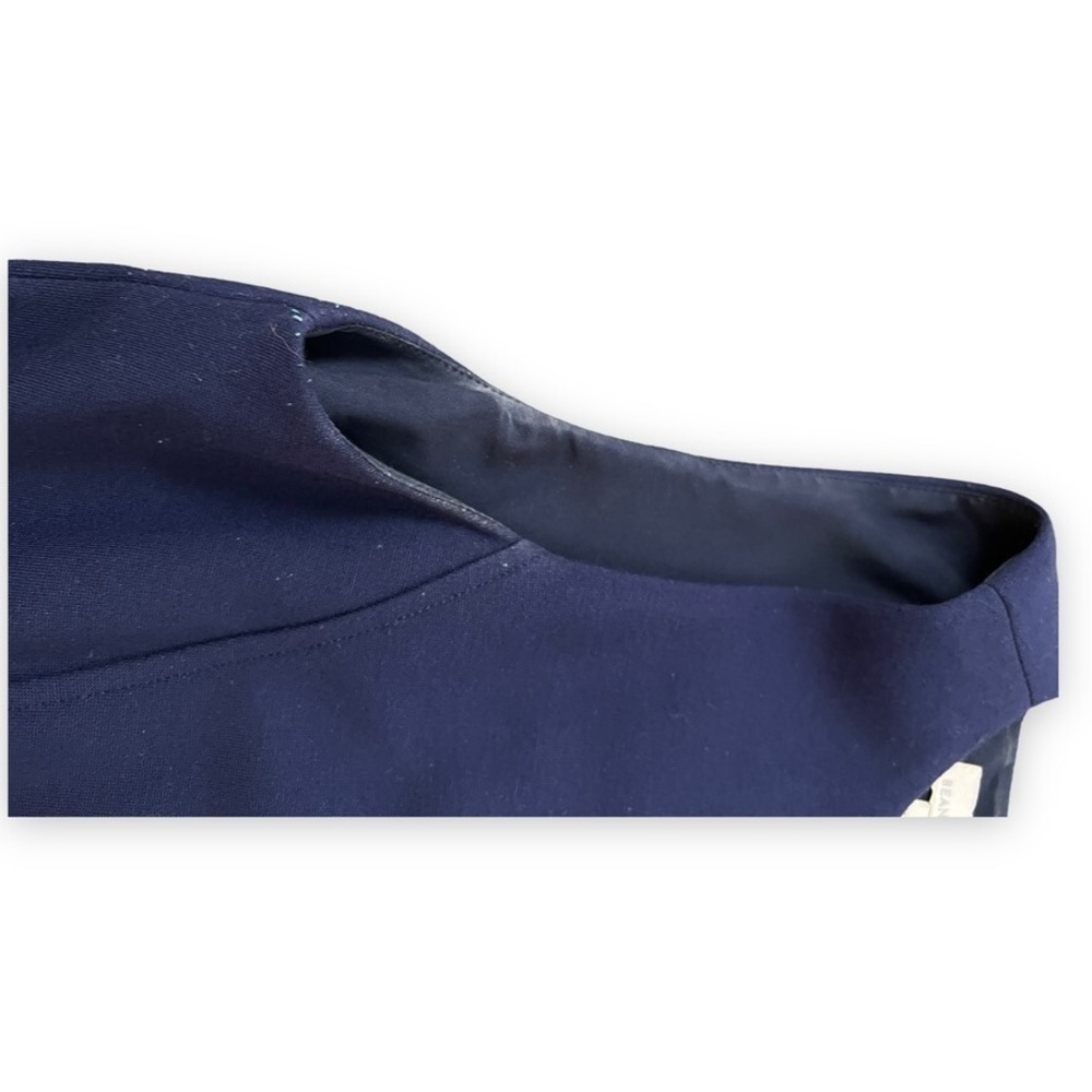 LL Bean Signature Ponte Dress Women 4 Blue Pleated A Line Midi Dress Read *item* - Picture 8 of 13